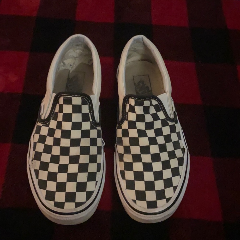 Checkered Slip On Vans